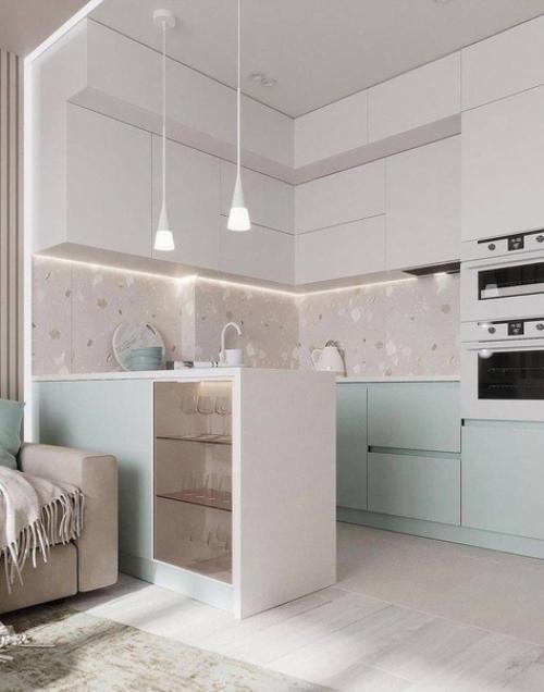 Светлая квартира. С небольшим количеством пастельных цветов. 06