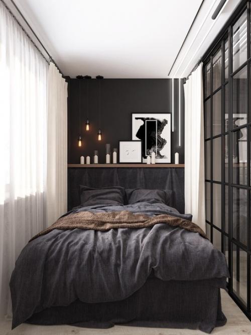 Eкaтeринбург.  Пространство в темных тонах, площадью в 30 м 2. 09