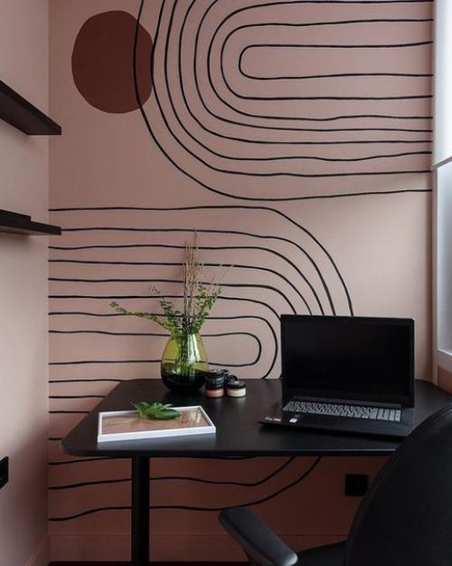 Небольшая квартира.  Но посмотрите какая у нее крутая цветовая гамма. 02