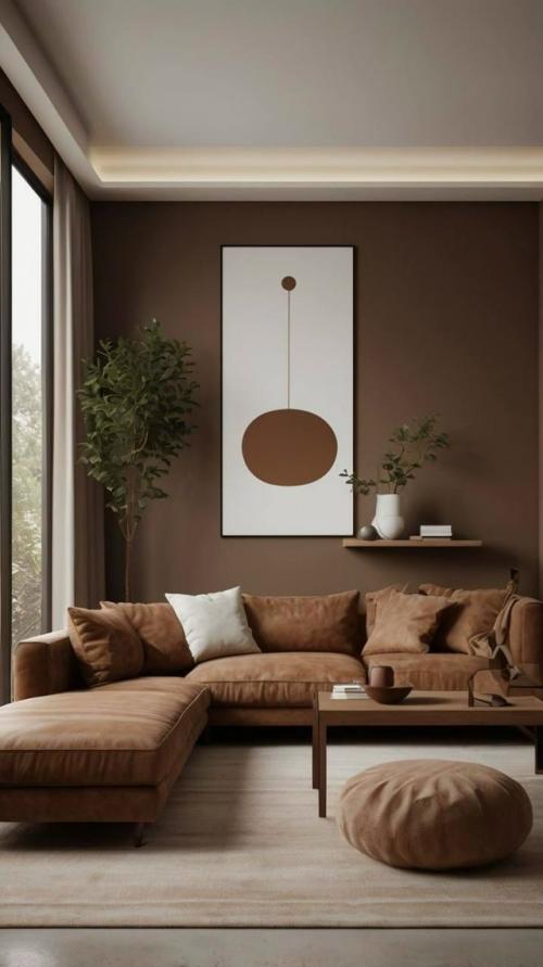 Интерьер в шоколадных оттенках - тёплая альтернатива Бежу. 02