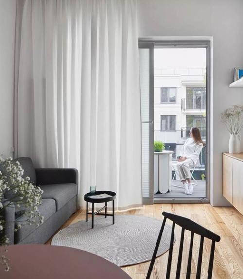 Компактный размер квартиры, площадью 45 м 2. 02