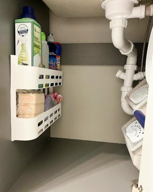 Хранение на кухне под мойкой. 05