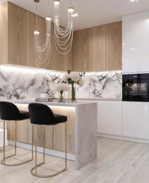 Кухня объединенная с гостиной. 02