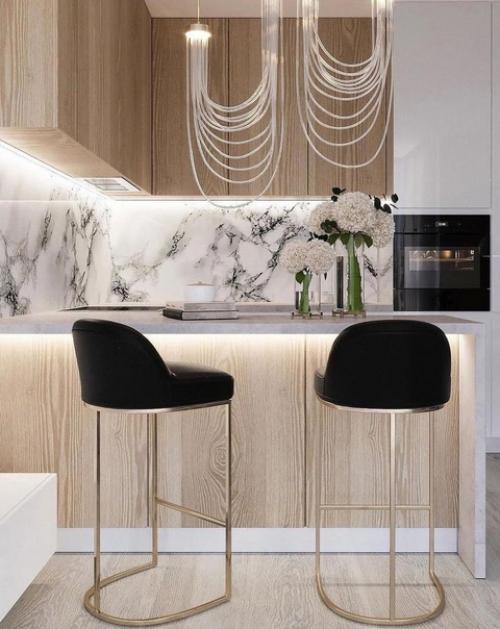 Кухня объединенная с гостиной. 07