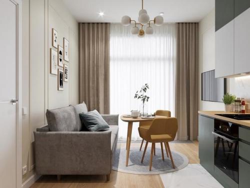 Интерьер небольшой кухни. 01