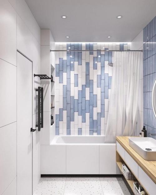 Два варианта. Для оформления ванной комнаты.