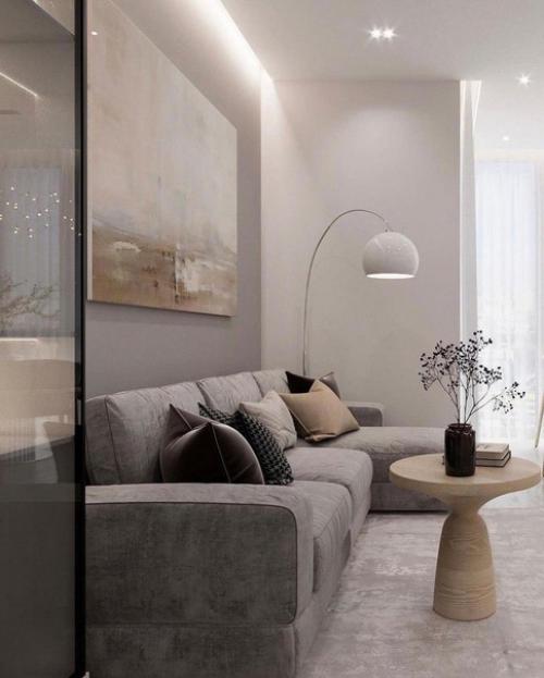 Кухня объединенная с гостиной.