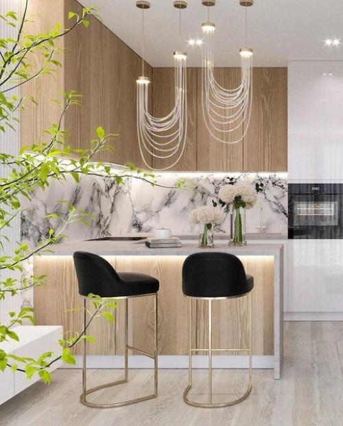 Кухня объединенная с гостиной. 04