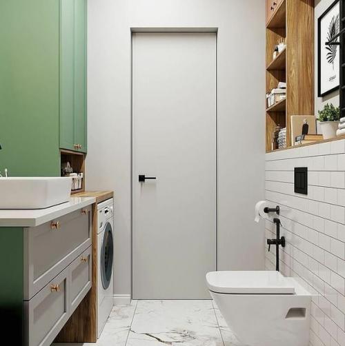 Симпатичная ванная комната, милая и уютная.