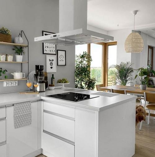 Интерьер загородного. Оформленный в белый цвет. 03