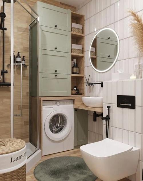 Ванная комната в мятных тонах. 02