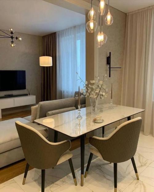 Стильная, современная кухня - гостиная. 01