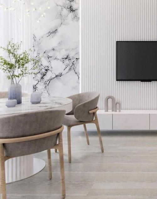 Кухня объединенная с гостиной. 06