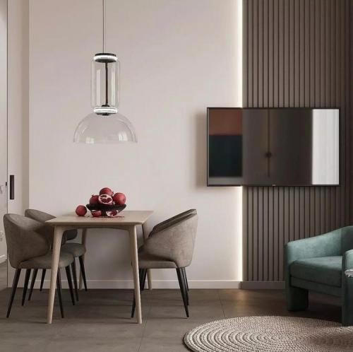 Эргономичная кухня в пастельных тонах. 01