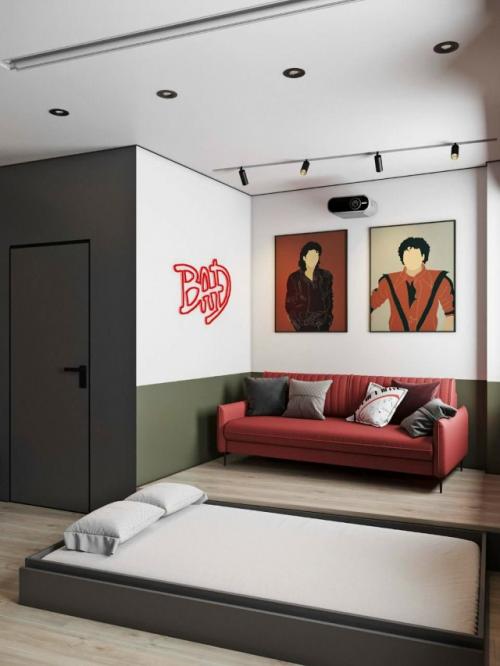 Квартира - студия с характером и музыкальным настроением. 01