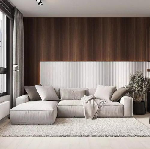 Просторная кухня - гостиная без излишеств. 04