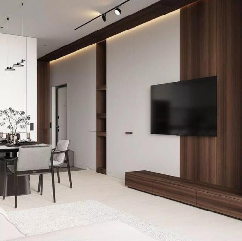 Просторная кухня - гостиная без излишеств. 03