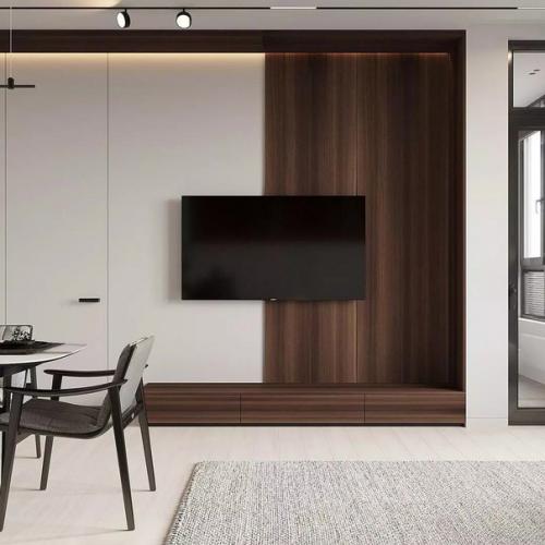 Просторная кухня - гостиная без излишеств. 01