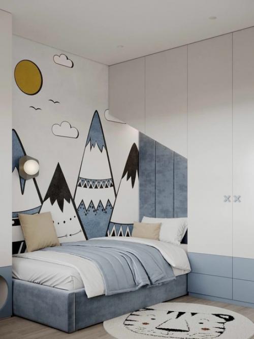 Идеальный вариант для оформления небольшой детской комнаты. 03