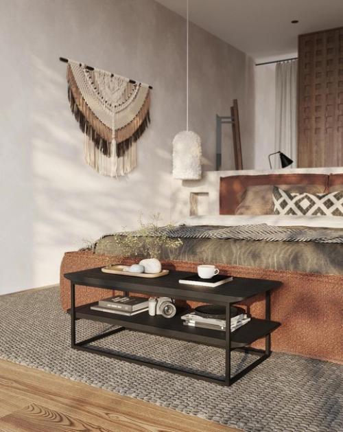 Чудесный пример, как можно оформить спальную комнату в стиле джапанди. 02