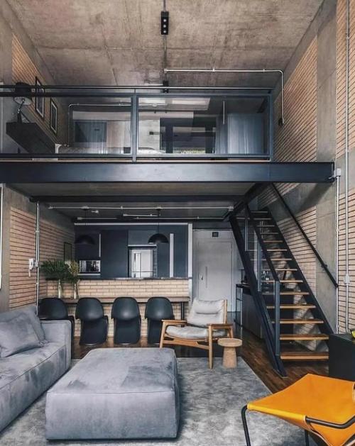 Стиль лофт идеально подходит для просторных квартир и домов.