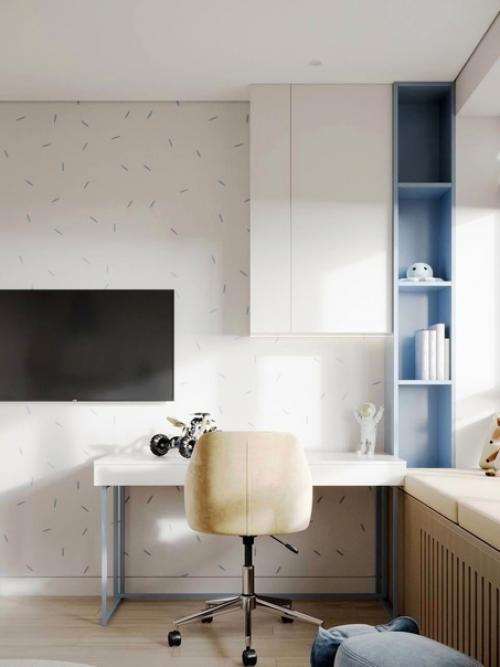 Идеальный вариант для оформления небольшой детской комнаты. 02