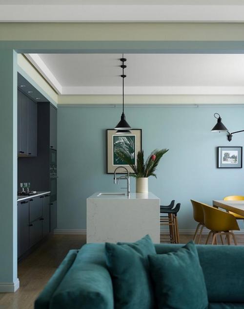 Гармоничный интерьер в мятных оттенках. 03