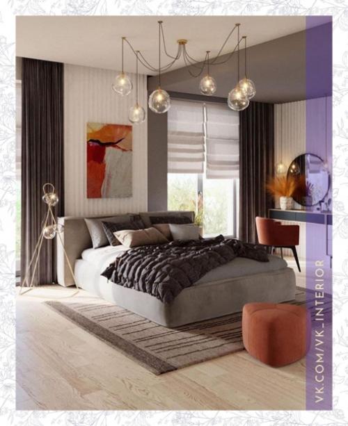 Просторная, интересная спальня. 02