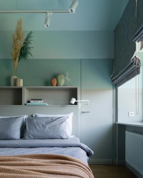 Гармоничный интерьер в мятных оттенках. 02