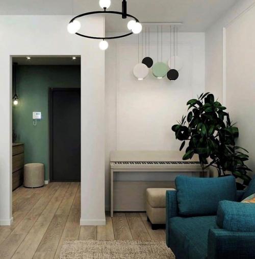 Однокомнатная квартира. В которой удалось правильно продумать все зоны. 01