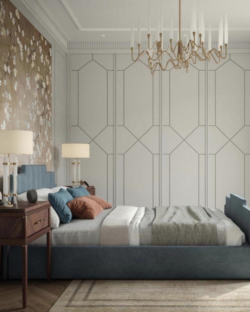 Спокойный, благородный интерьер с элементами американской классики. 07