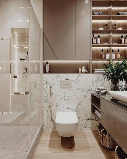 Два варианта для оформления ванной комнаты. 01