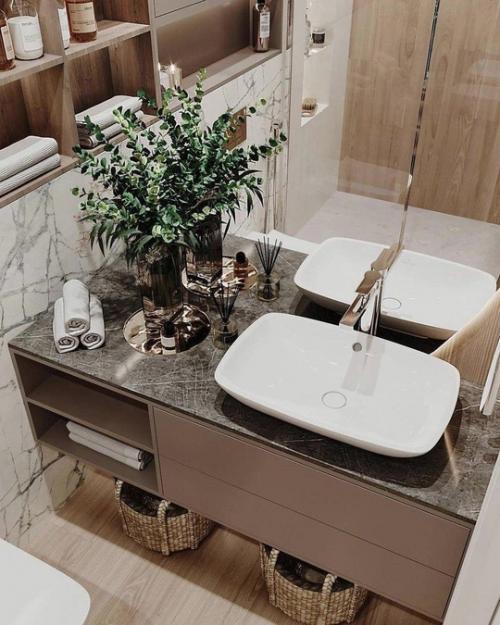 Два варианта для оформления ванной комнаты. 03