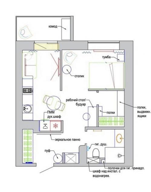 Замечательная однушка с очень красивым интерьером. 08