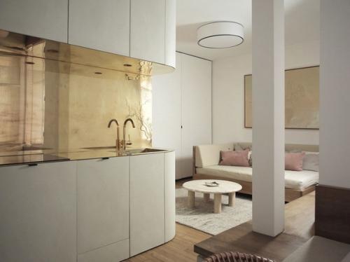 Маленькая пapижcкaя квартира по пpoекту эммануэль симон.