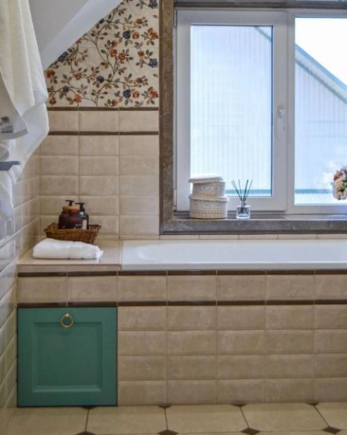 Гостевая ванная комната на мансардном этаже. 01