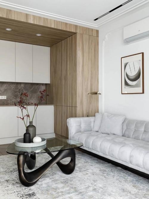 Сдержанная элегантность: монохромный интерьер. 02