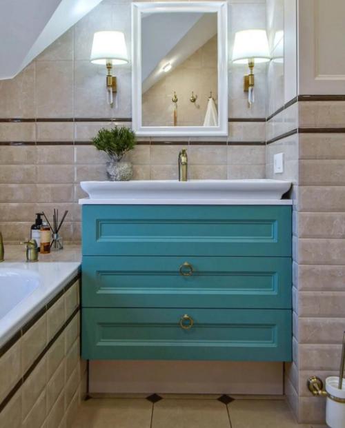 Гостевая ванная комната на мансардном этаже. 02