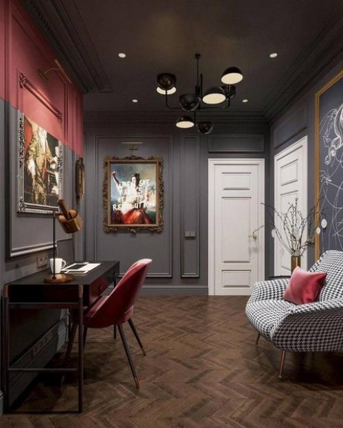 Библиотечная зона. В весьма симпатичном оформлении. 01