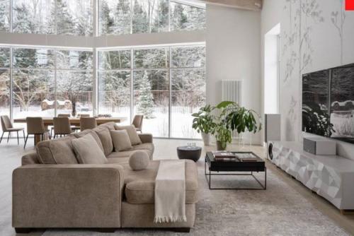 Природные мотивы и материалы в оформлении интерьера дома. 03