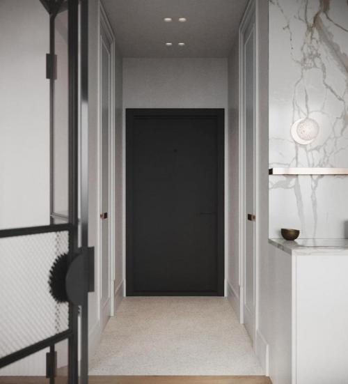 Светлый интерьер. С небольшим количеством темных элементов, которые подчеркивают самые интересные моменты. 03