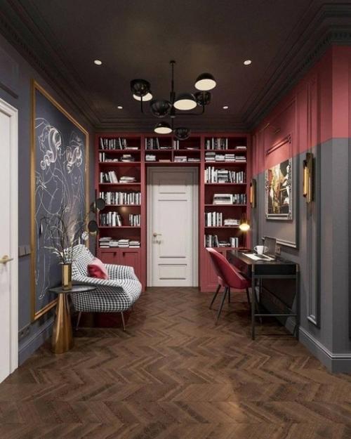 Библиотечная зона. В весьма симпатичном оформлении. 04