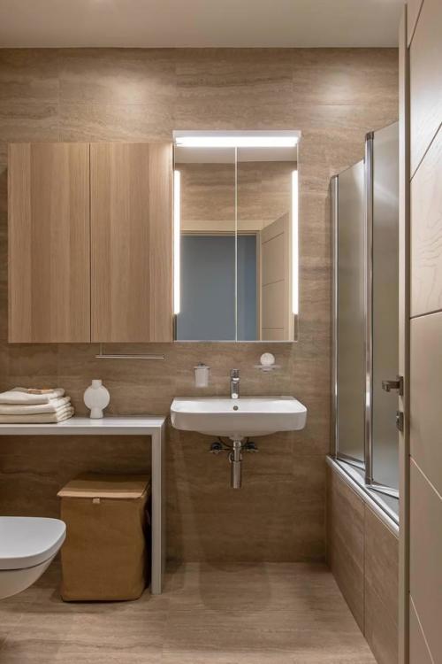 Интерьер вдохновлён японской философией: минимализм, натуральные материалы и баланс. 08