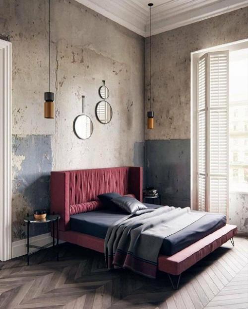 Необычный интерьер. Стильный и современный, несмотря на отделку стен. 02