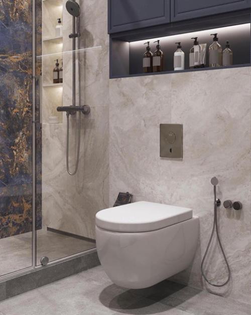 Интерьер совмещенного санузла. 03