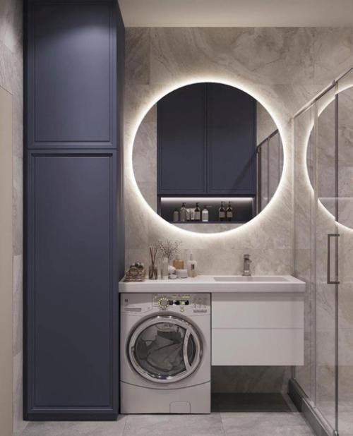 Интерьер совмещенного санузла. 01