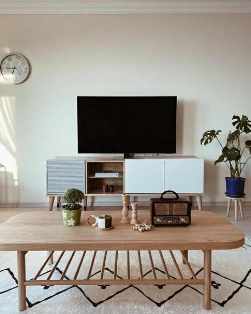 Вот такая гостиная в скандинавском стиле. 07