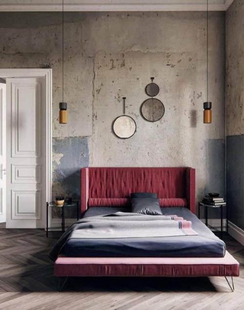 Необычный интерьер. Стильный и современный, несмотря на отделку стен. 06