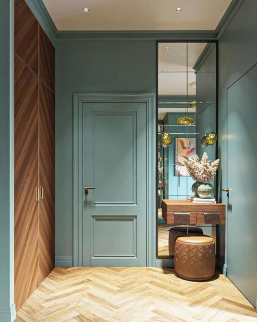 Интересный цвет стен.