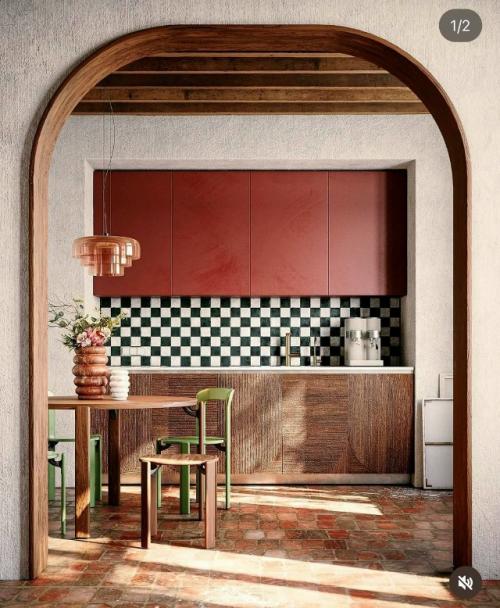 Шахматная клетка в интерьере - возвращение графики. 02